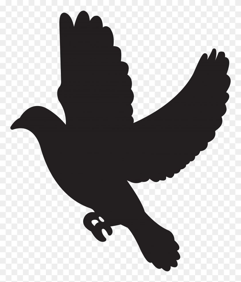 6746x8000 Flying Dove Silhouette Png Clip - Next Clipart