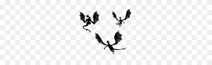 225x200 Flying Dragon Silhouette - Dragon Silhouette PNG