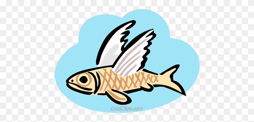 480x344 Flying Fish Royalty Free Vector Clip Art Illustration - Flying Fish Clipart