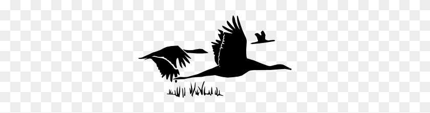 300x161 Flying Geese Clip Art - Fly Clipart PNG