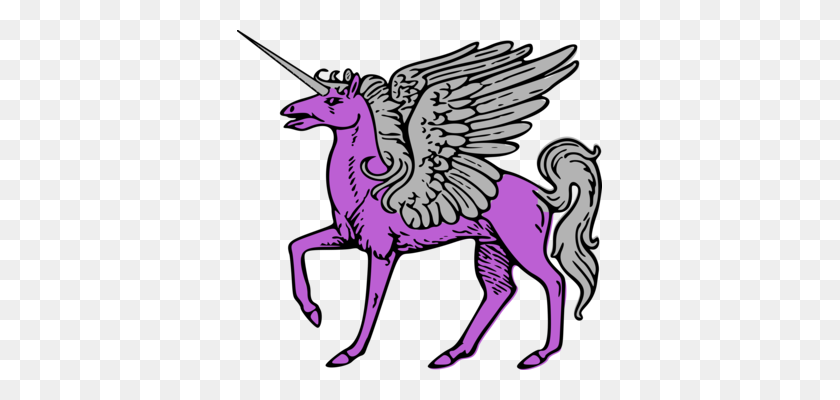 365x340 Flying Horses Pegasus Unicornio Logotipo - Flying Unicorn Clipart