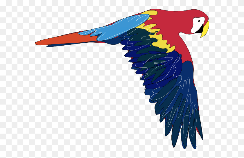 600x484 Flying Parrot Png, Clip Art For Web - Parrot Clipart