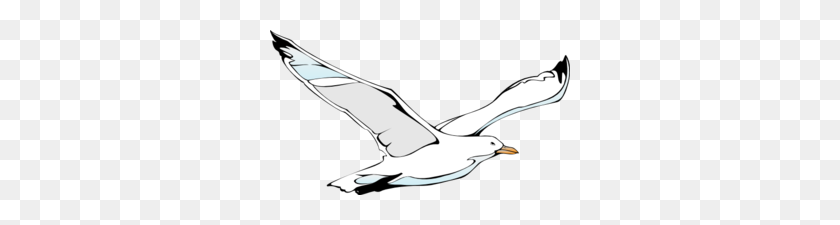 300x165 Flying Sea Gull Clip Art - Seagull Clipart