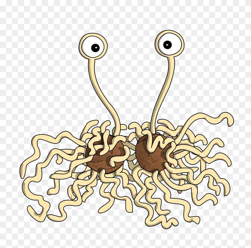 768x768 Flying Spaghetti Monster - Spaghetti Clipart PNG