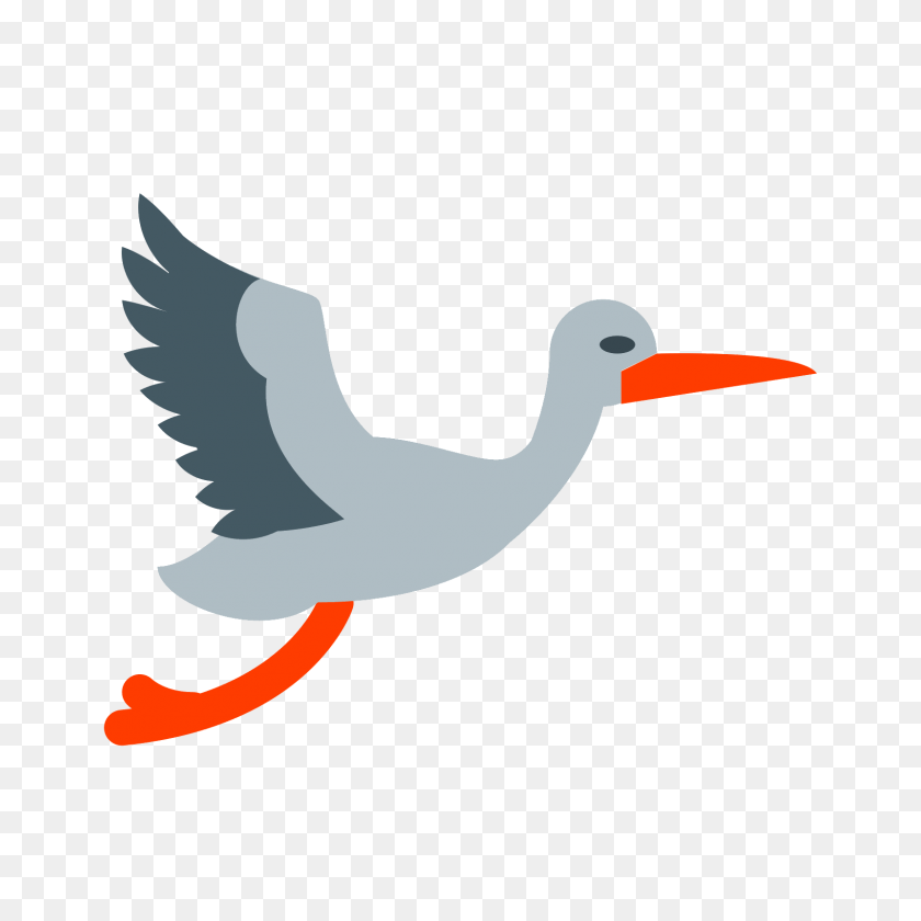1600x1600 Flying Stork Icon - Stork PNG