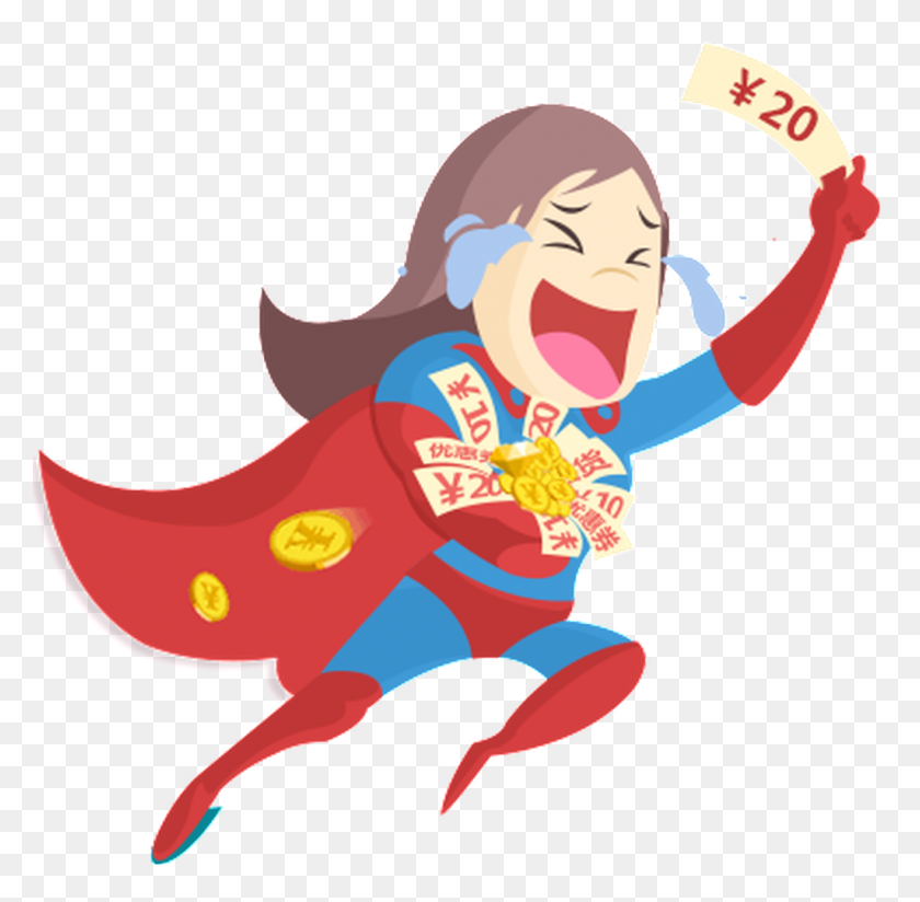 1024x1003 Flying Superwoman Transparent Holding Money Free Png Download - Superwoman PNG