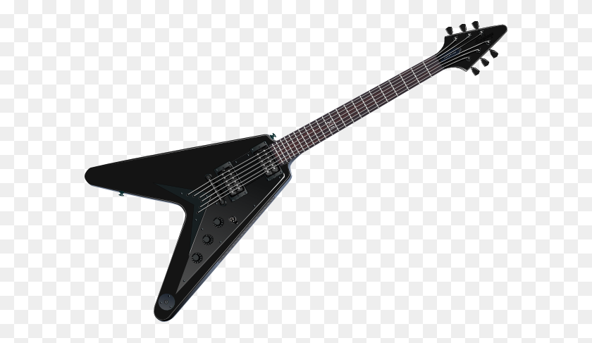 600x427 Flying V Black Guitar Cliparts Descargar - Guitarra Eléctrica Clipart