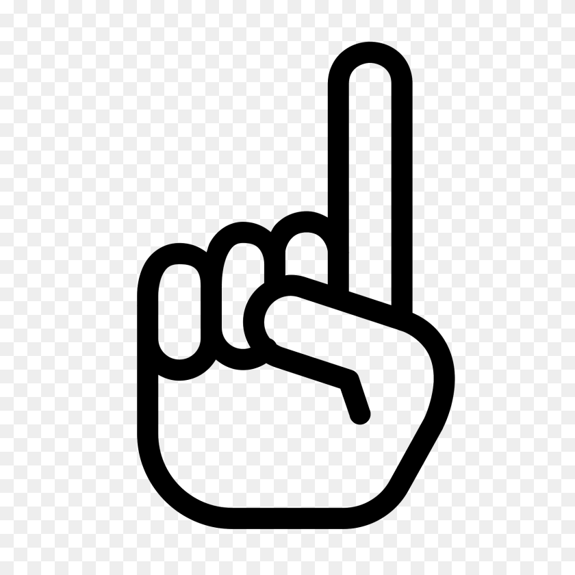 1600x1600 Foam Fingers Icon - Pointer Finger PNG