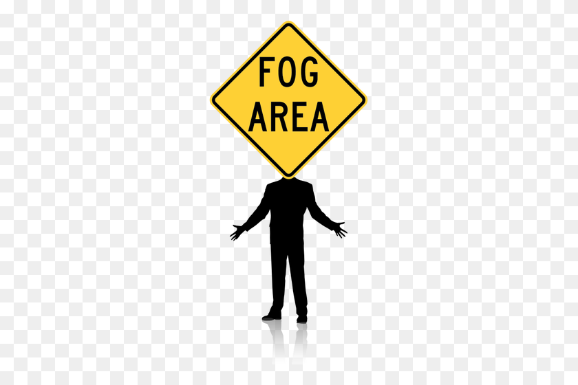 231x500 Fog Area Sign - Fog Clipart