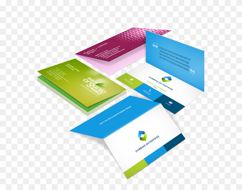 600x600 Folded Business Cards Printing - Business Card PNG