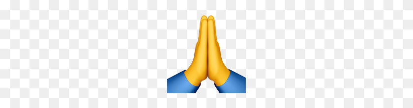 160x160 Folded Hands Emoji On Apple Ios - Praying Emoji PNG