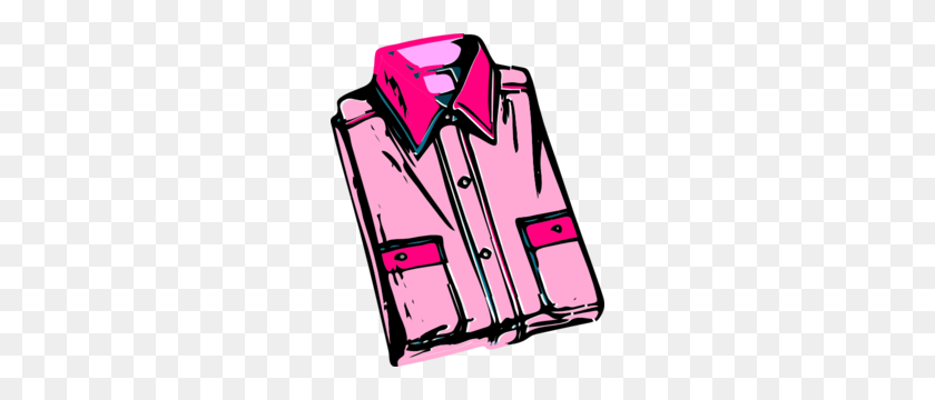 246x300 Folded Pink Shirt Clip Art - Fold Clipart