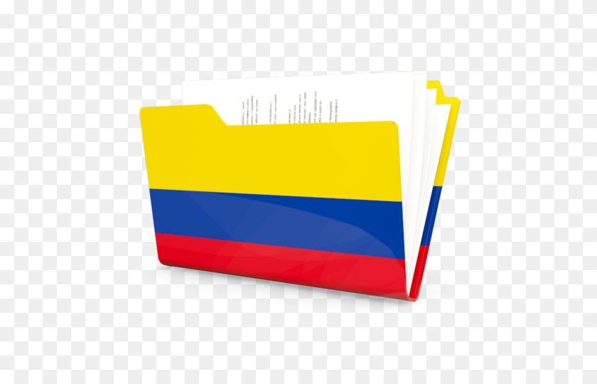 640x480 Значок Папки Иллюстрация Флага Колумбии - Флаг Колумбии Png