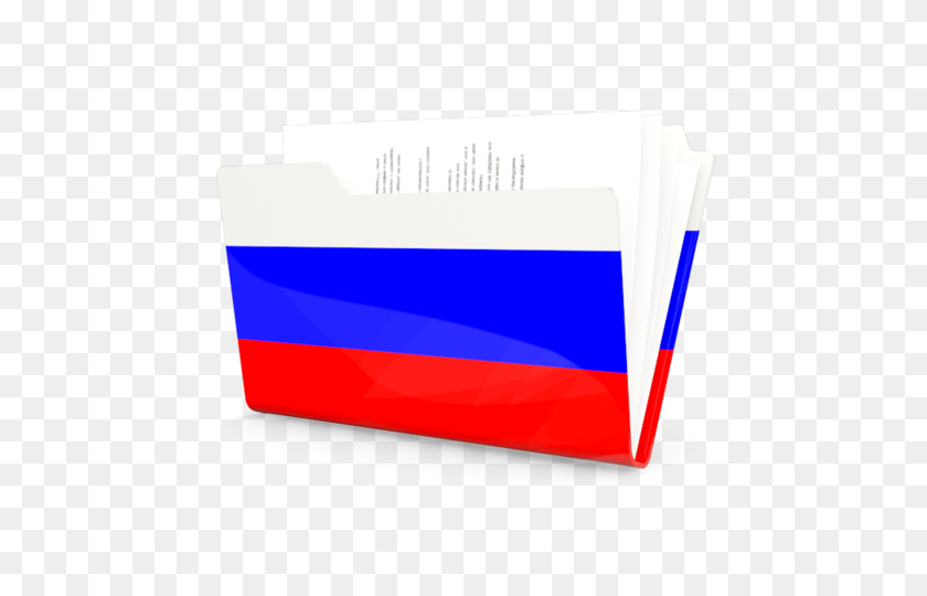 640x480 Folder Icon Illustration Of Flag Of Russia - Russian Flag PNG