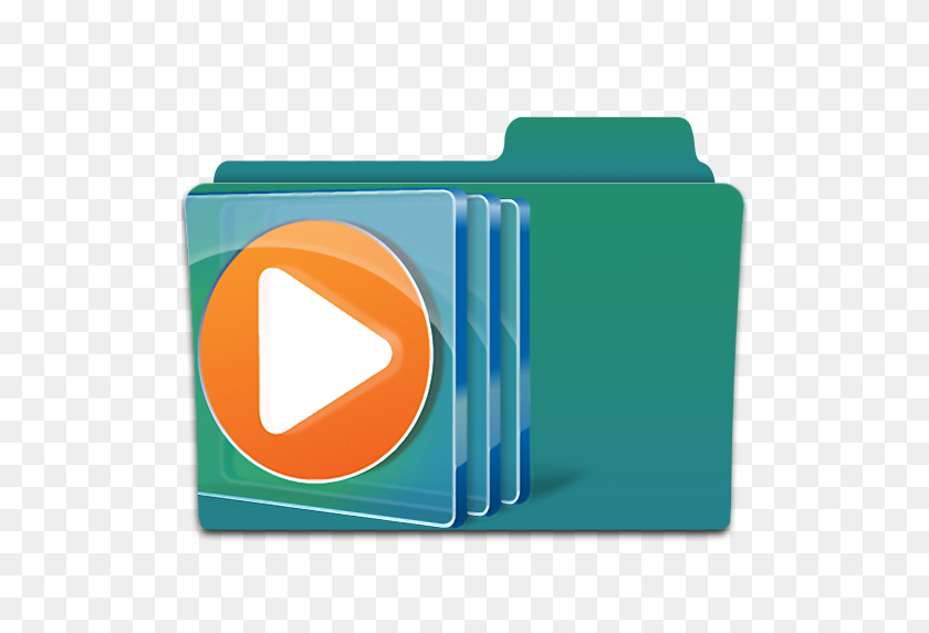 512x512 Folder, Media, Player, Windows Icon - Folder Icon PNG