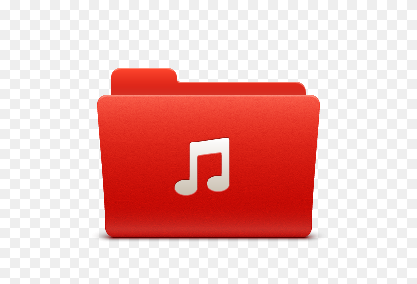 512x512 Folder, Music, New, Red, Soda Icon - Red Rectangle PNG