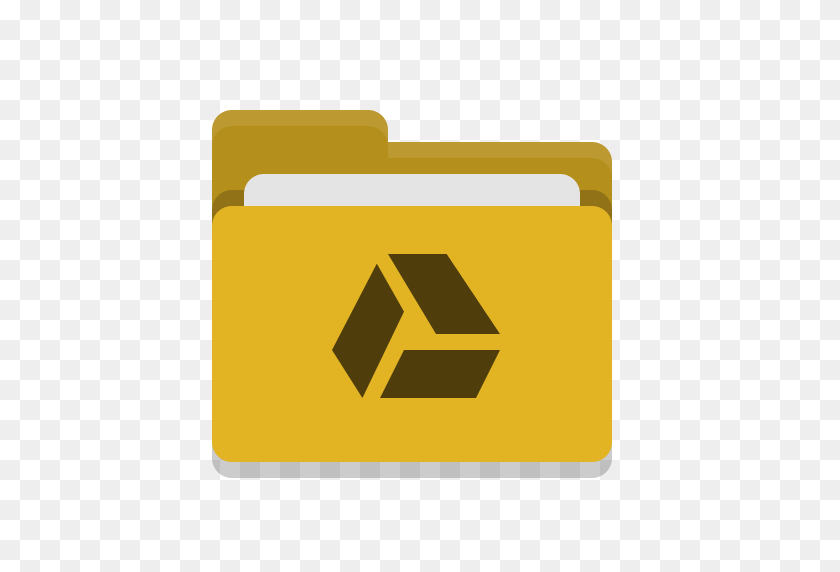 512x512 Folder, Yellow, Google, Drive Icon Free Of Papirus Places - Google Drive Logo PNG