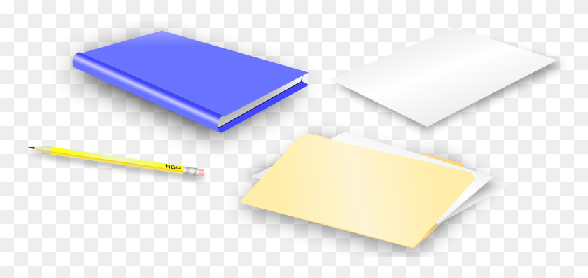 2400x1038 Folders Clipart Pencil - Pencil Paper Clipart