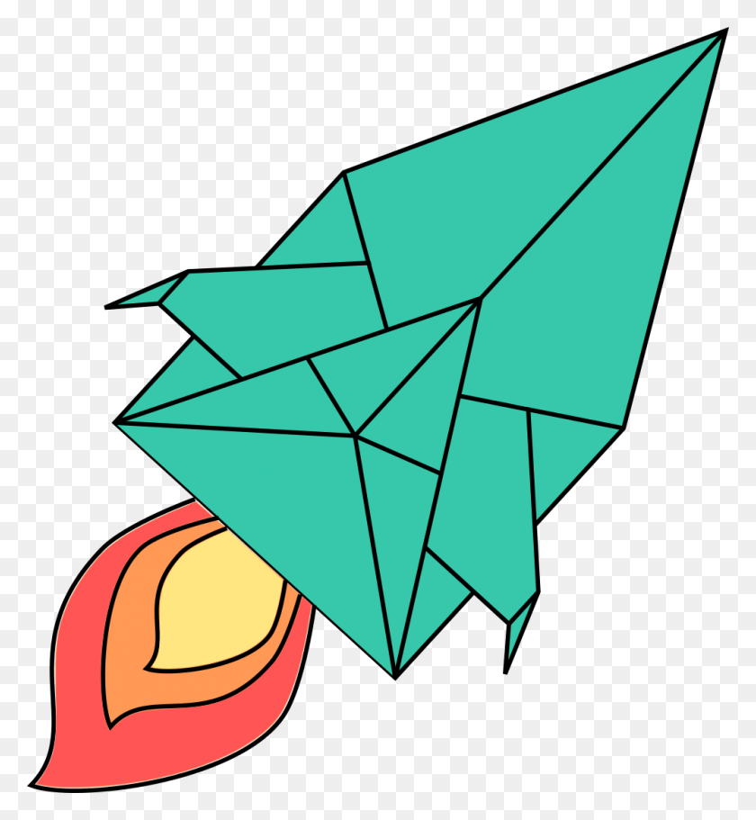 1003x1095 Складывающая Физика Математика Оригами Что-То - Оригами Журавль Клипарт