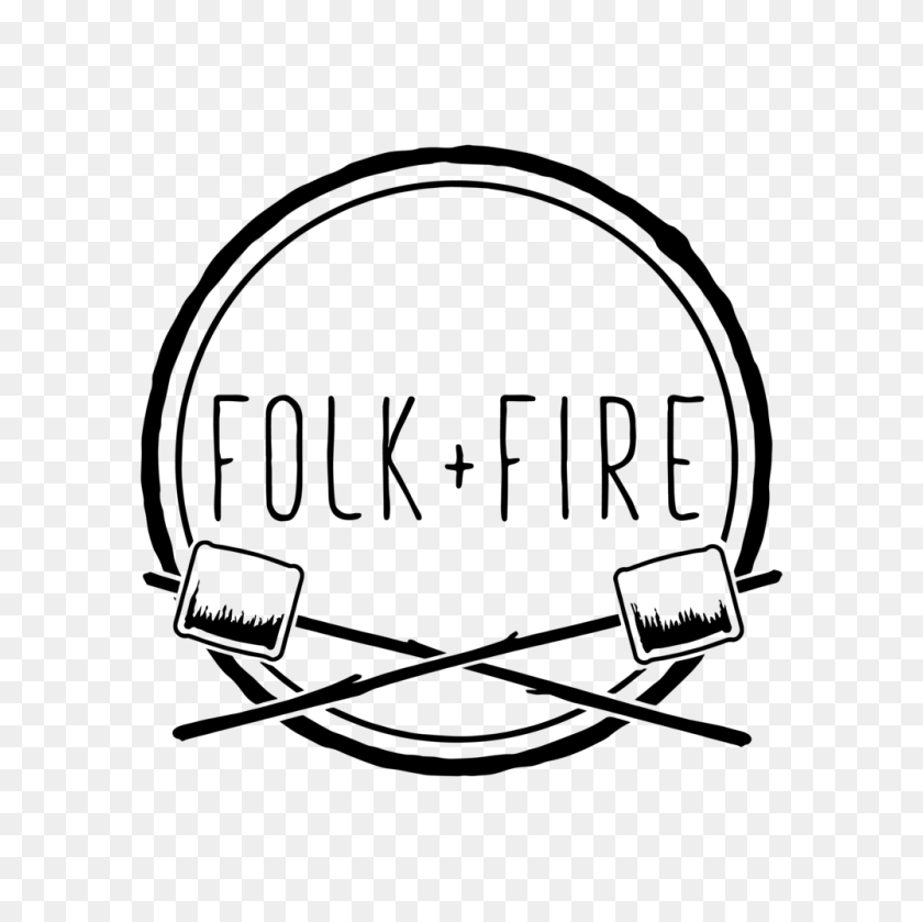 1000x1000 Folk + Fire - Campfire Black And White Clipart