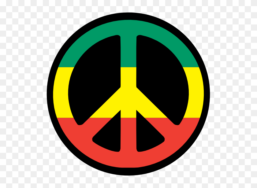 555x555 Followthafro Peace And Love, Solid Solid - Rasta Clipart