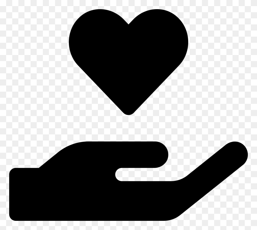 2000x1778 Удивительный Шрифт С Твердой Рукой, Держащей Сердце - Руки, Держащие Сердце, Клипарт