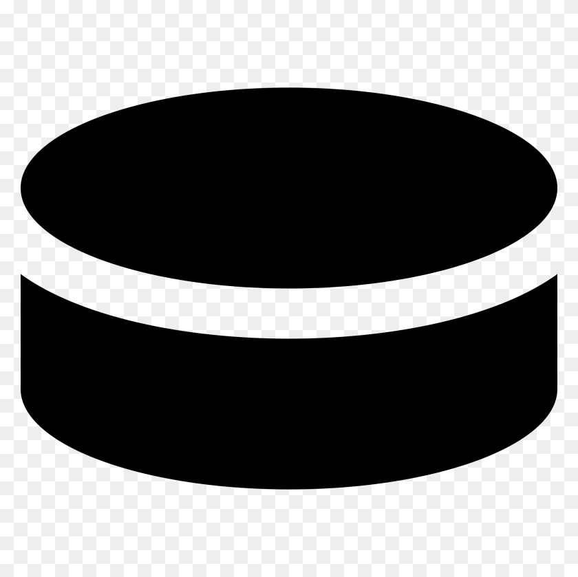 2000x2000 Font Awesome Solid Hockey Puck - Хоккейная Шайба Png