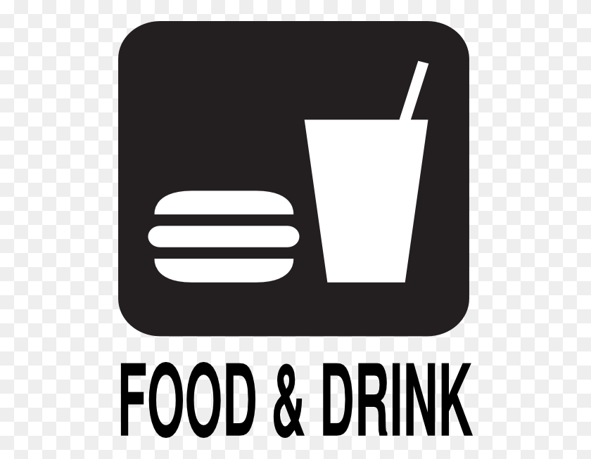504x593 Food And Drink Clipart Black And White - Sign Clipart Black And White