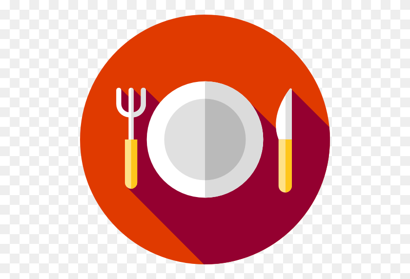 512x512 Food And Restaurant, Restaurant, Dish, Cutlery, Tools And Utensils - Plate And Fork Clipart
