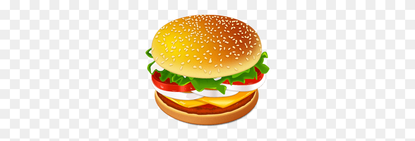 256x225 Food Burger Transparent Png - Burger PNG