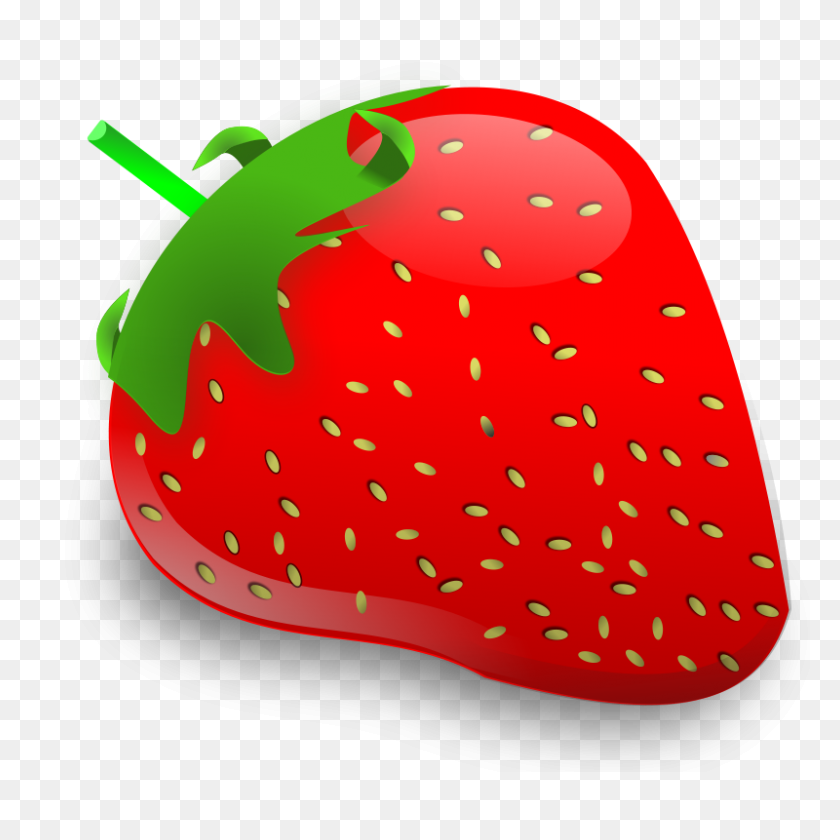 800x800 Food Clipart Strawberry - Strawberry Clipart Blanco Y Negro