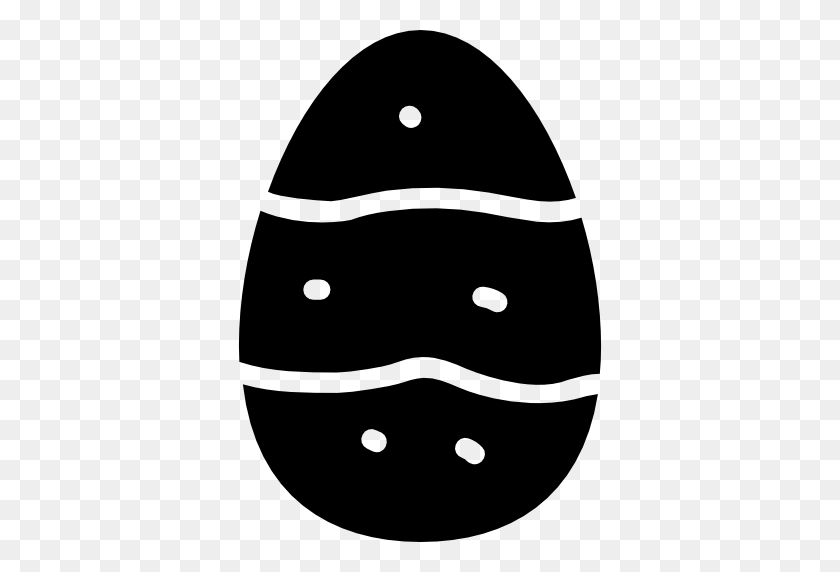 512x512 Значок Еда Яйцо Черный - Пасхальное Яйцо Клипарт Черный И Белый