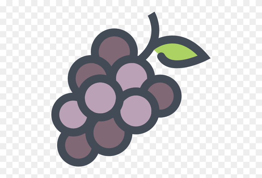 512x512 Food Fruit Grape Grapes Healthy Juice Vegetable Icon, Food Icon - Grapes Clipart PNG