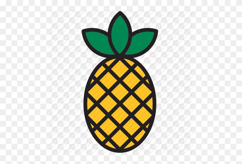 512x510 Food, Fruit, Meal, Pineapple Icon - Pineapple With Sunglasses Clipart