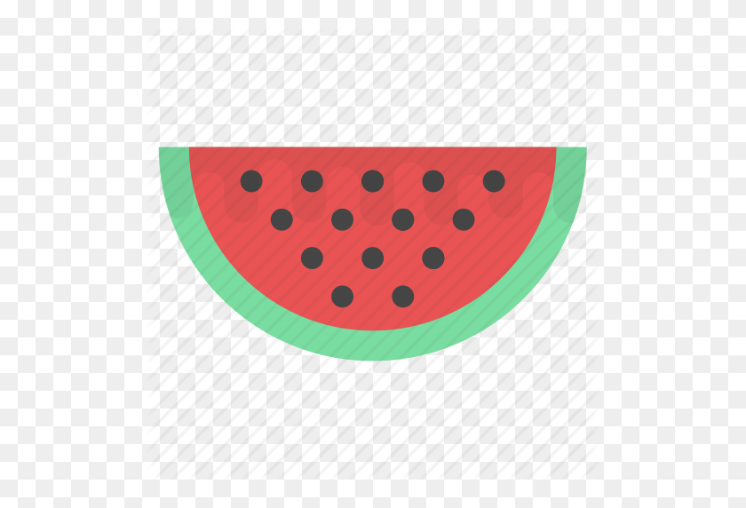 512x512 Food, Fruit, Natural Food, Watermelon, Watermelon Slice Icon - Watermelon Slice PNG