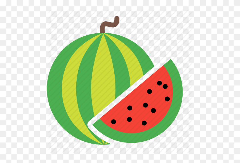 512x512 Food, Fruit, Plant, Slice, Tree, Watermelon Icon - Watermelon Slice PNG