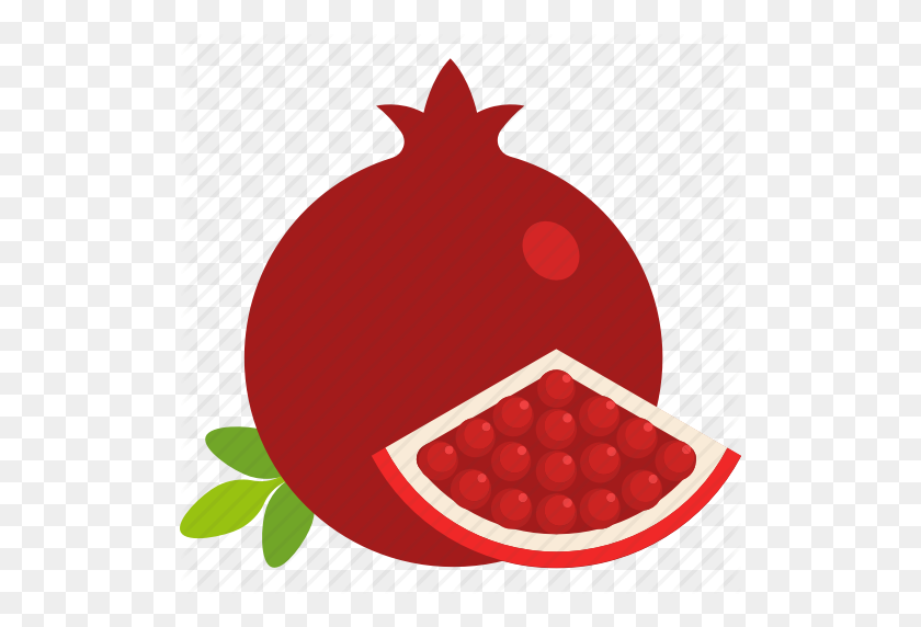 512x512 Food, Fruit, Pomegranate, Seed, Slice, Tropical, Whole Icon - Pomegranate PNG