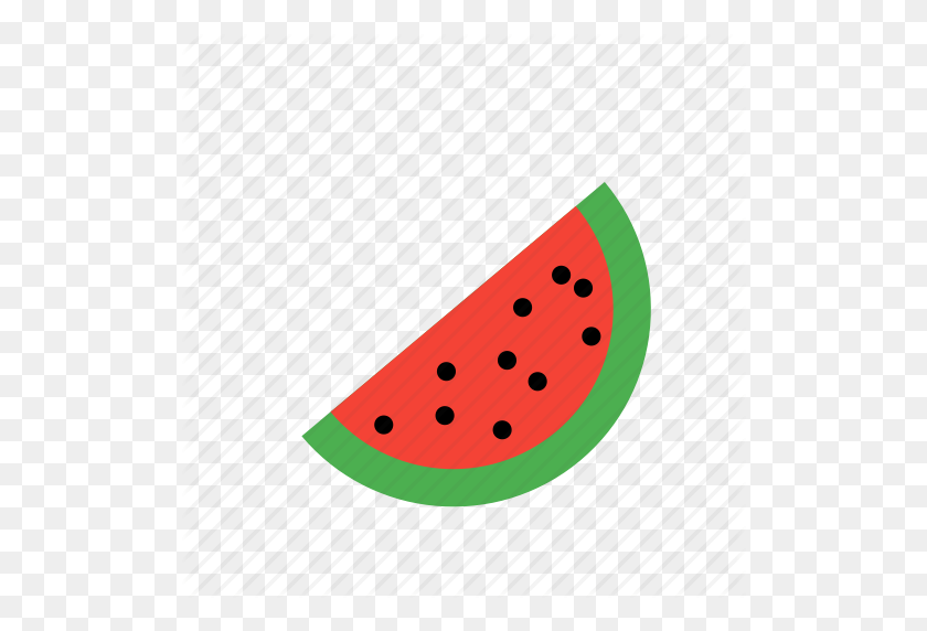 512x512 Food, Fruit, Slice, Tree, Watermelon Icon - Watermelon Slice PNG
