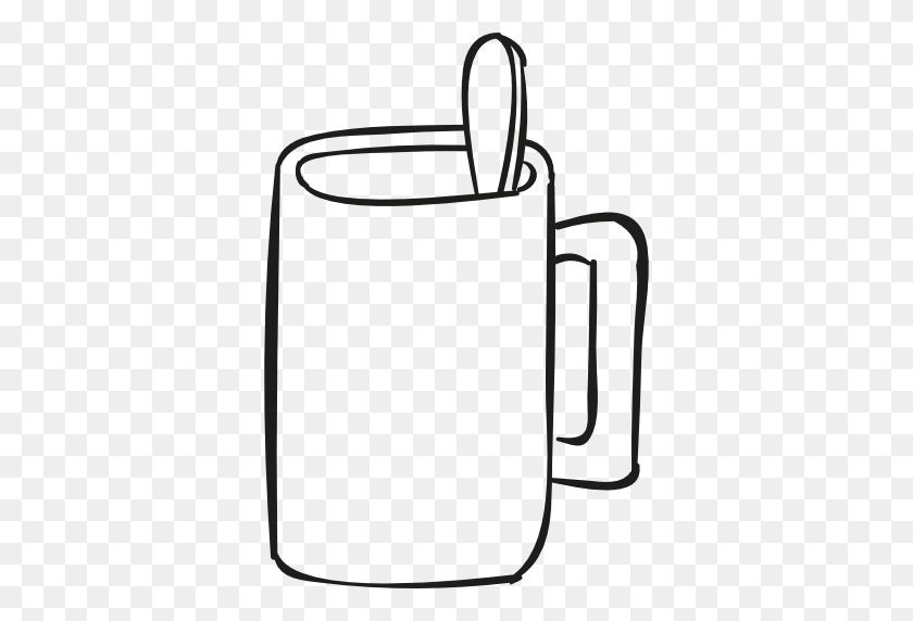 512x512 Food Icon - Coffee Cup Clipart Black And White