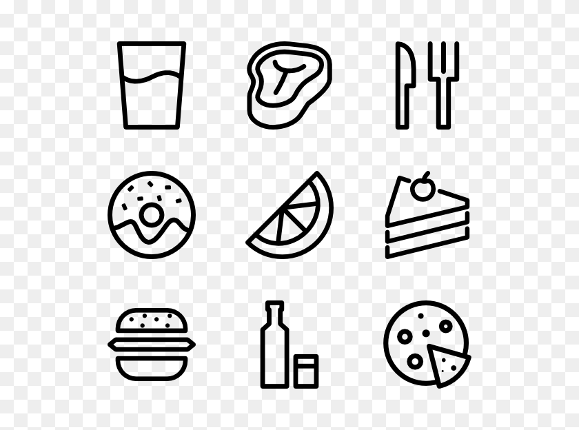 600x564 Food Outline Icon Packs - Outline PNG
