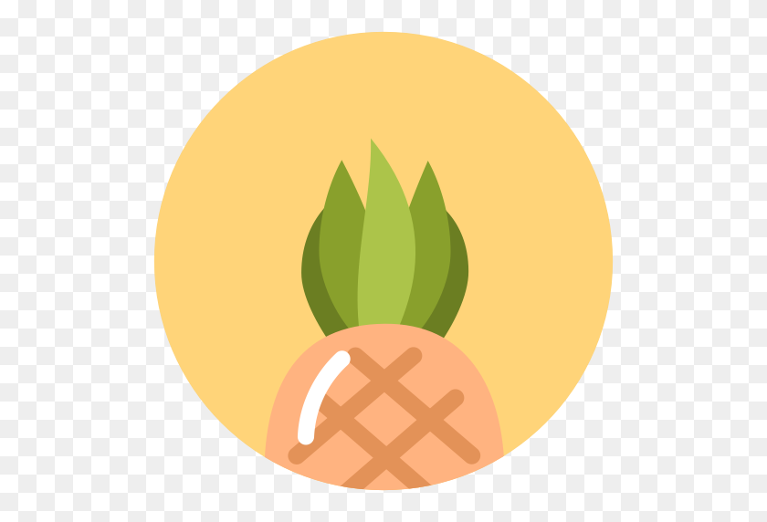 512x512 Food, Pineapple, Summer, Tropical, Vacation Icon - Tropical PNG