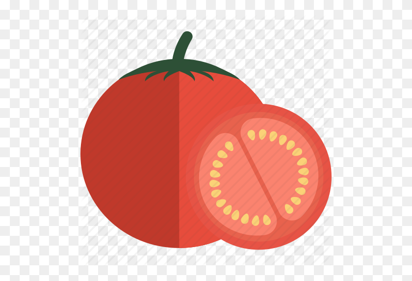 512x512 Food, Slice, Tomato, Vegetables Icon - Tomato Slice PNG