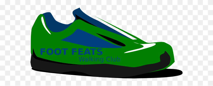 600x281 Foot Feats Walking Club Clip Art - Walking Feet Clipart