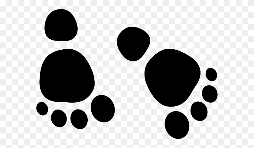 600x429 Foot Print Clip Art - Panther Paw Clipart