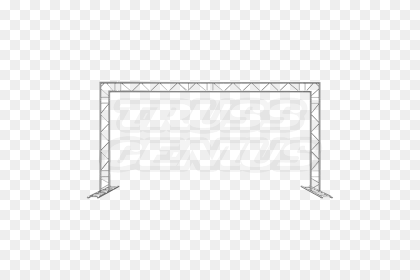500x500 Foot Truss Goal Post Kit Made With I Beam Trussing - Truss PNG