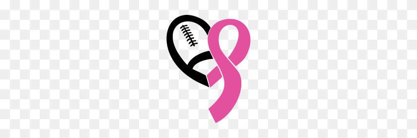 190x218 Football Breast Cancer Awareness Ribbon - Breast Cancer Awareness Ribbon PNG