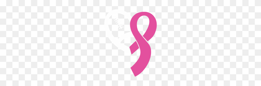 190x218 Football Breast Cancer Awareness Ribbon - Cancer Ribbon PNG