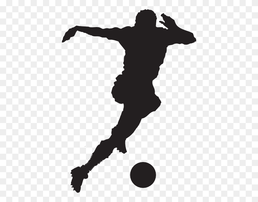 438x597 Football Clipart Clipart Png - Kicking Soccer Ball Clip Art