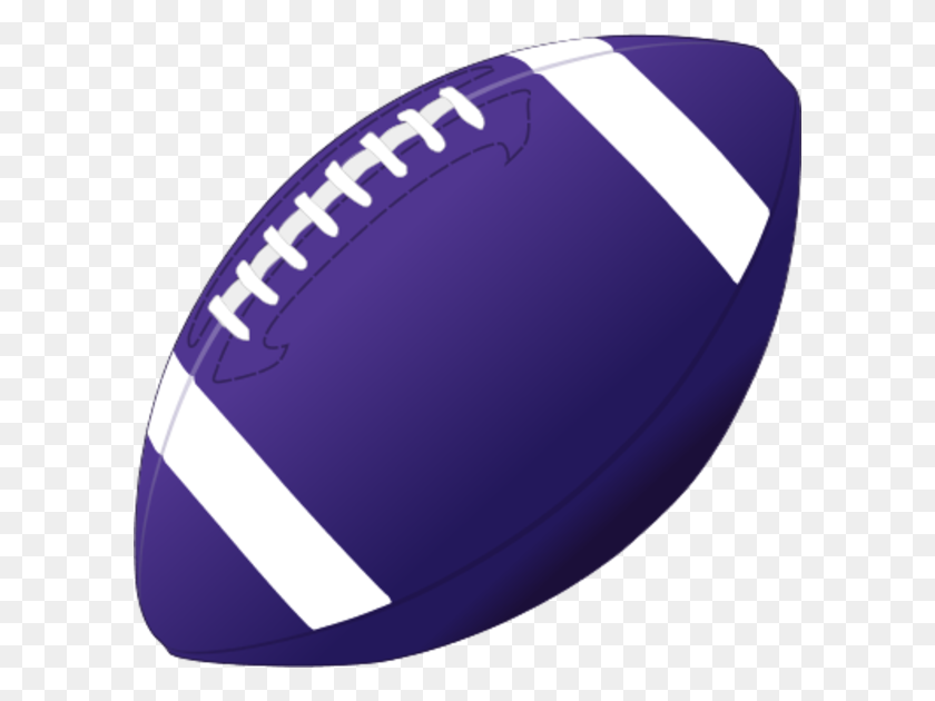 600x570 Football Clipart Purple - Rugby Clipart