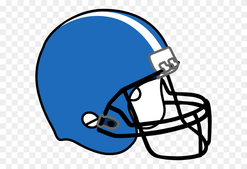 600x517 Football Helmet Clip Art Blue At Clker Com Vector - Touchdown Clipart